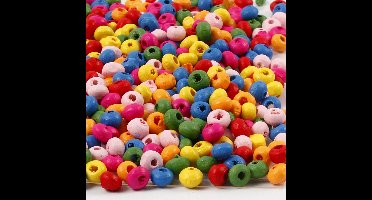 Houten kralen, d 4 mm, gatgrootte 1-1,5 mm, ca. 1500 stuk, 300 gr/ 1 zak