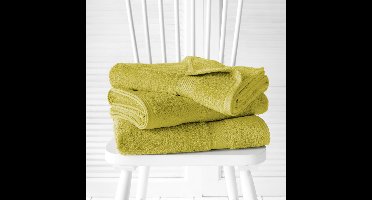 De Witte Lietaer Douchelakens Helene Warm Olive 70 x 140 cm - 3 stuks - Katoen