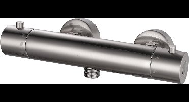 Sanifun Rio douche thermostaatkraan 120 mm – Geborsteld staal met 38°C veiligheidsstop