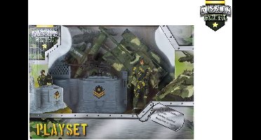 Van Manen speelgoed tank Mission Control speelset 18,5cm met accessoires.