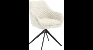 Eetkamerstoel Stof Zand - Draaibaar - 64x59x84cm - Thomas - Livingfurn - Set van 2