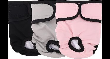 3 Pack Wasbare Hondend diapers - Herbruikbare Luiers voor Honden - Wasbare Vrouwen Onderbroeken en Hygiëneproducten voor Verschillende Soorten Honden (XL)