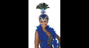 Braziliaanse hoofdtooi Samba tooi blauw