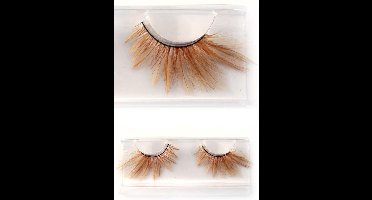 Wimpers veertjes bruin naturel