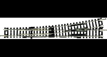 N Fleischmann rails (zonder ballastbed) 22301 Onderbouwwissel, Links 155 mm 10 ° 765 mm 1 stuk(s)