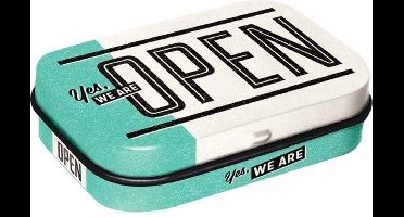 Yes We Are Open Pepermunt Doosje Inclusief Mints 4 x 6 cm