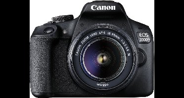 Canon EOS 2000D + 18-55mm f/3.5-5.6 + 16GB + Cameratas SB130 - Zwart