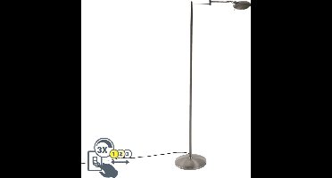 TRIO Leuchten - Vloerlamp - 1 lichts - H 1220 mm - Staal