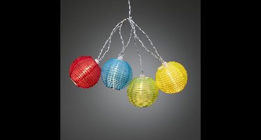 Konstsmide 4161 - Snoerverlichting - 40 lamps LED gekleurde lampions - 975cm - 24V - voor buiten - warmwit