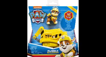 PAW Patrol - Rubble’s Bulldozer - speelgoedauto met speelfiguur - 68% gerecycled plastic - duurzaam speelgoed