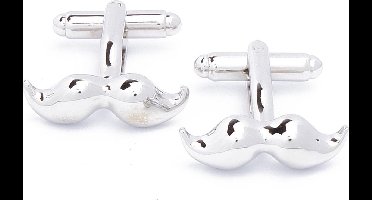 Manchetknopen - Snor Zilverkleurig