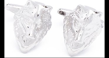 Manchetknopen - Wolf Wolvenhoofd Zilver