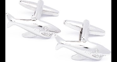 Manchetknopen - Haai Zilverkleurig