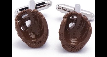 Manchetknopen - Honkbal Softbal Handschoen Bruin