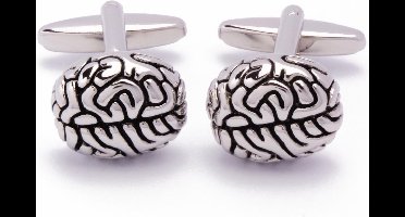 Manchetknopen - Hersenen Brains Zilver