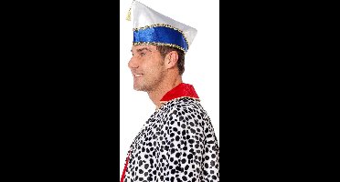 Prinsenmuts blauw/wit