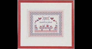 Borduurpakket welcome telwerk op aida van Vervaco 2002/8620