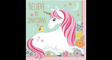 Servetten x 16 Unicorn 25 cm papier