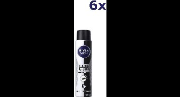 6x Nivea deodorant Spray 250ml Men Black & White Invisible