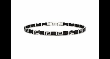 HS tailleriem dames – stretch metalen schakels – Zwart/chroom – 72-100 cm