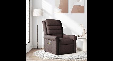 vidaXL - Massagestoel - verstelbaar - stof - donkerbruin