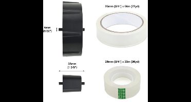 Tapedispenser Rapesco 500 groot 33+66mm