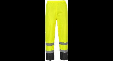 Portwest Hi-Vis Klassieke Tweekleuren Regenbroek H444 - Geel/Zwart - S
