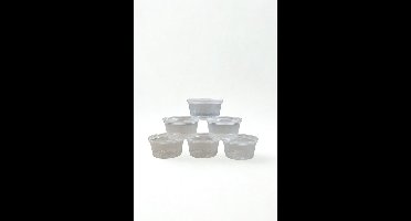 Sauscupjes 30 cc met vaste deksel – 100 stuks (2×50) – PP Polypropyleen – Sambalcupjes / Covercupjes / Make-up Potjes – Lekvrij