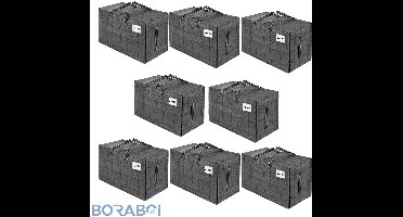 Grote Opbergtas - Waterafstotend - 102 Liter - Zwart - Set van 8