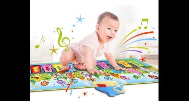Muzikale speelmat voor kinderen - Piano speelkleed - Veelzijdige speelmat - Kinderdansmat - Schattige dieren muziekmat - Speelgoed voor kinderen van 1-3 jaar