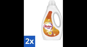 2 x Robijn Vloeibaar Wasmiddel Color 20 Wasbeurten 1 liter - Kleurbehoud - Wasmiddel - Wasmiddel Voor Gekleurde Was - Frisse Geur - Wasmiddel Met Color Serum
