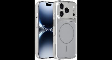 AG Matte Glass iPhone 17 Pro Backcover hoesje - Magsafe full protection cover - Zilver