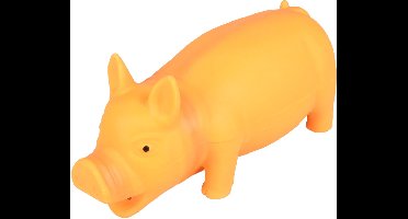 Flamingo hondenspeelgoed – Fiona Varken Oranje 22cm – latex speelgoed met pieper – knorrend speeltje voor honden