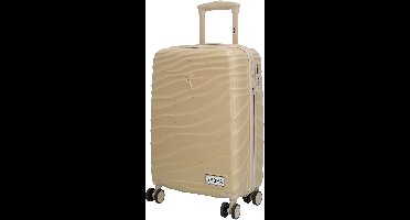 Zebra Trends Sandy Koffer - 20 Inch - Handbagagekoffer - Gerecycled - TSA - Lichtgewicht - Reizen - Zand