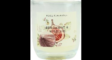 Geurkaars in glas bergamotvijg wit Ø7,5cm H8,5cm