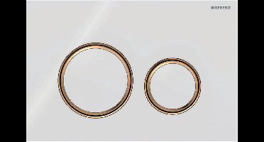Geberit Sigma50 bedieningsplaat - 2-toets spoeling - rond - roodgoud/wit