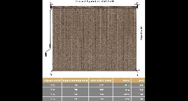 Rolgordijnen - Rolgordijn Verduisterend - Outdoor - 240x240 cm - Zonnescherm Zonder Koord - Windscherm - HDPE Privacy Scherm voor Balkon, Terras of Tuin - Koffie