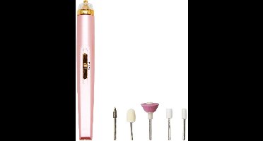 Oneay Elektrische Nagelvijl – Manicure en Pedicure Set – Draadloos Oplaadbaar met 6 Opzetstukken – LED Lamp – 2 Snelheden & Voor/Achteruit – Nagelverzorging voor Thuisgebruik – Professioneel Resultaat