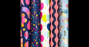 CELEBRATION FSC Cadeaupapier – Gecoat feestprints 70x200 cm – 5 rollen