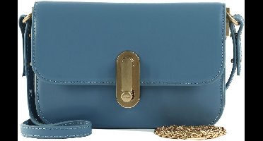 Ted Baker Leren schoudertas Kkaysa Polished Leather Crossbody Bag Mid - Blue blauw
