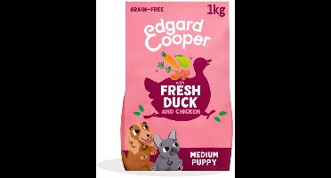 Edgard&Cooper Medium Puppy - Hondenvoer - Eend Kip 1 kg