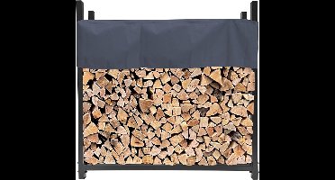 Core® Houtrek – Houtopslag – Verstelbaar in 9 Maten - Zwart - ‎113cm x 25cm x 115cm