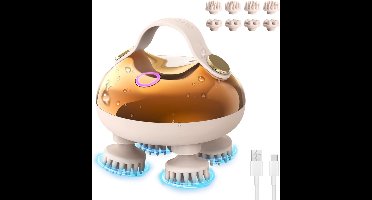 Core® Scalp Massager Elektrisch - Draadloze Scalp Brush - Hoofdmassage Apparaat - Goud - 9cm x 9cm x 7cm