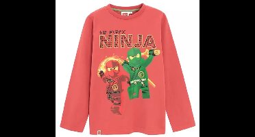 Lego Be Ninja Red Ninjago kindershirt met lange mouwen, bovenste 4 jaar / 104 cm