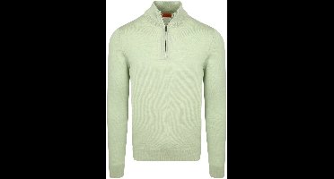 Suitable Merino Half Zip Trui Lichtgroen - Maat XL - Heren - Quarter zip - Schipperstrui met rits - Volwassen mannen
