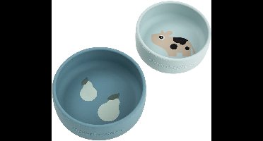 Done By Deer Dotti Siliconen Kommenset - 2 Stuks - Blue