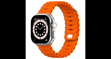 Premium Siliconen Sport bandje - Geschikt voor Apple Watch 1, 2, 3, 4, 5, 6, 7, 8, 9, 10, 11 (42 mm), SE - 38/40/41 mm - Oranje