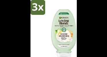 3 x Garnier Loving Blends Voedende Amandelmelk Conditioner 250 ml - Lichtdroog Haar - Voedende Conditioner - Amandelmelk - Biologisch Haarverzorging - Hydraatatie