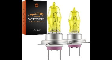 VCTparts® H7 Halogeen Koplampen Dimlicht 3000K Geel Licht (set 2 stuks)