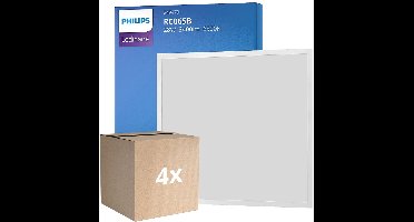 Voordeelpak 4x Philips LED Paneel Ledinaire RC065B 28W 3400lm - 865 Daglicht | 60x60cm - UGR <19.